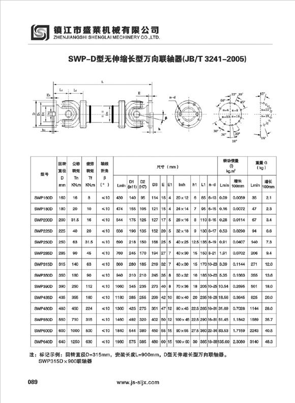 SWP型萬(wàn)向聯(lián)軸器