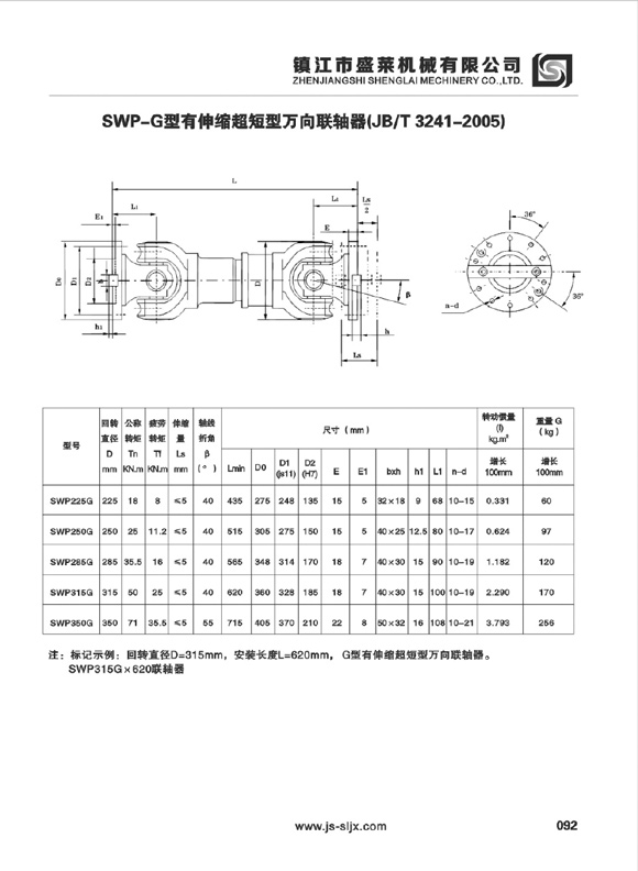 SWP型萬(wàn)向聯(lián)軸器